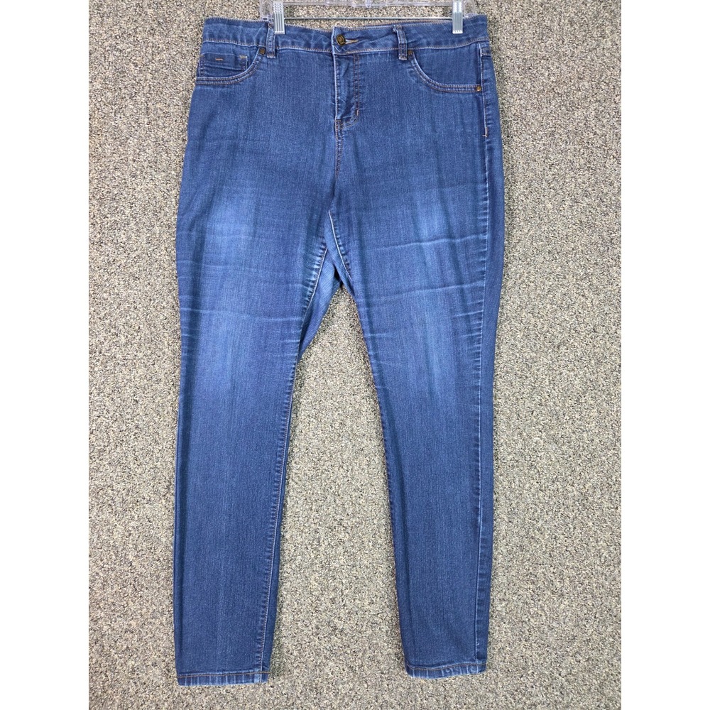 d.jeans Skinny Jeans Womens 14 Blue Stretch High Rise Medium Wash Denim